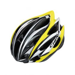 Шлем велосипедный Cigna WT-015 (чёрный/жёлтый/серебристый)