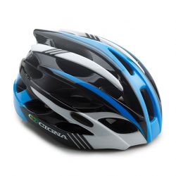 Шлем велосипедный Cigna WT-016 (чёрный/синий/белый)