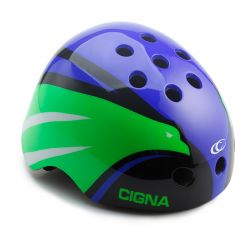 Шлем велосипедный Cigna WT-025 (синий/зелёный/чёрный)